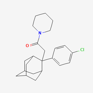 2-[2-(4-Chlorophenyl)-2-adamantyl]-1-piperidino-1-ethanone