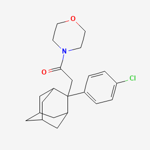 molecular formula C22H28ClNO2 B3036889 2-[2-(4-Chlorophenyl)-2-adamantyl]-1-morpholino-1-ethanone CAS No. 400085-09-8