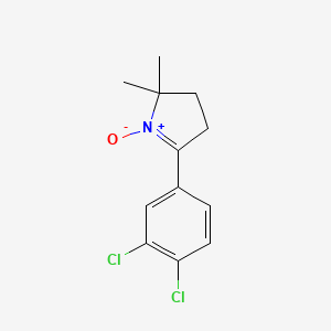 molecular formula C12H13Cl2NO B3036893 5-(3,4-dichlorophenyl)-2,2-dimethyl-3,4-dihydro-2H-pyrrolium-1-olate CAS No. 400085-28-1