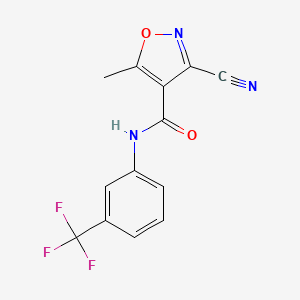 3-cyano-5-methyl-N-[3-(trifluoromethyl)phenyl]-1,2-oxazole-4-carboxamide