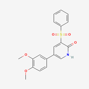 molecular formula C19H17NO5S B3036900 5-(3,4-dimethoxyphenyl)-3-(phenylsulfonyl)-2(1H)-pyridinone CAS No. 400085-42-9