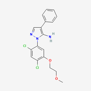 1-[2,4-dichloro-5-(2-methoxyethoxy)phenyl]-4-phenyl-1H-pyrazol-5-amine