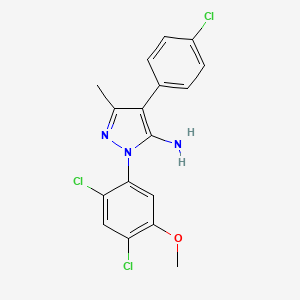 4-(4-chlorophenyl)-1-(2,4-dichloro-5-methoxyphenyl)-3-methyl-1H-pyrazol-5-amine