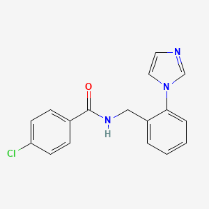 4-chloro-N-[2-(1H-imidazol-1-yl)benzyl]benzenecarboxamide