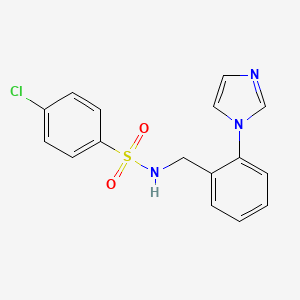 molecular formula C16H14ClN3O2S B3036911 4-氯-N-[2-(1H-咪唑-1-基)苄基]苯磺酰胺 CAS No. 400085-75-8