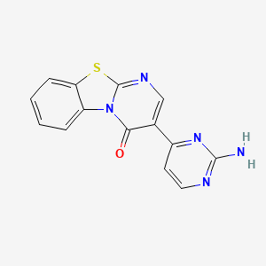 molecular formula C14H9N5OS B3036912 3-(2-amino-4-pyrimidinyl)-4H-pyrimido[2,1-b][1,3]benzothiazol-4-one CAS No. 400085-79-2