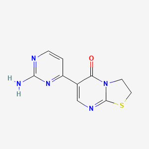 molecular formula C10H9N5OS B3036913 6-(2-amino-4-pyrimidinyl)-2,3-dihydro-5H-[1,3]thiazolo[3,2-a]pyrimidin-5-one CAS No. 400085-83-8