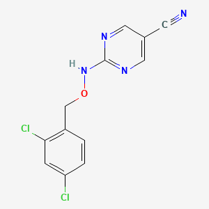 2-{[(2,4-Dichlorobenzyl)oxy]amino}-5-pyrimidinecarbonitrile