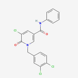 5-chloro-1-(3,4-dichlorobenzyl)-6-oxo-N-phenyl-1,6-dihydro-3-pyridinecarboxamide