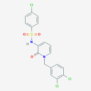 4-chloro-N-[1-(3,4-dichlorobenzyl)-2-oxo-1,2-dihydro-3-pyridinyl]benzenesulfonamide