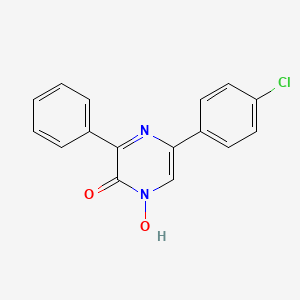 molecular formula C16H11ClN2O2 B3036932 5-(4-chlorophenyl)-1-hydroxy-3-phenyl-2(1H)-pyrazinone CAS No. 400086-54-6