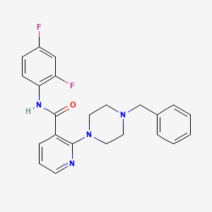 2-(4-benzylpiperazin-1-yl)-N-(2,4-difluorophenyl)pyridine-3-carboxamide