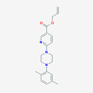 molecular formula C21H25N3O2 B3036940 Allyl 6-[4-(2,5-dimethylphenyl)piperazino]nicotinate CAS No. 400086-77-3