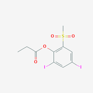 2,4-Diiodo-6-(methylsulfonyl)phenyl propionate