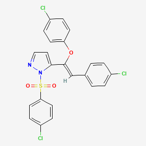 5-[(Z)-1-(4-chlorophenoxy)-2-(4-chlorophenyl)ethenyl]-1-(4-chlorophenyl)sulfonylpyrazole