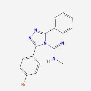 molecular formula C16H12BrN5 B3036955 3-(4-溴苯基)-N-甲基[1,2,4]三唑并[4,3-c]喹唑啉-5-胺 CAS No. 400087-52-7