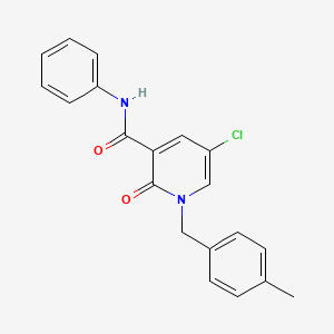molecular formula C20H17ClN2O2 B3036958 5-chloro-1-(4-methylbenzyl)-2-oxo-N-phenyl-1,2-dihydro-3-pyridinecarboxamide CAS No. 400087-62-9