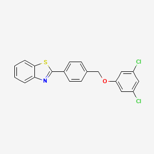 molecular formula C20H13Cl2NOS B3036968 2-{4-[(3,5-Dichlorophenoxy)methyl]phenyl}-1,3-benzothiazole CAS No. 400087-90-3
