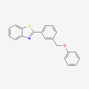 molecular formula C20H15NOS B3036969 2-[3-(Phenoxymethyl)phenyl]-1,3-benzothiazole CAS No. 400087-91-4
