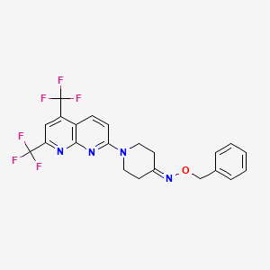 1-[5,7-bis(trifluoromethyl)[1,8]naphthyridin-2-yl]tetrahydro-4(1H)-pyridinone O-benzyloxime
