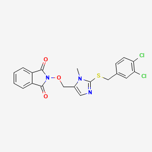 molecular formula C20H15Cl2N3O3S B3036973 2-({2-[(3,4-dichlorobenzyl)sulfanyl]-1-methyl-1H-imidazol-5-yl}methoxy)-1H-isoindole-1,3(2H)-dione CAS No. 400088-13-3