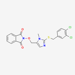 molecular formula C20H15Cl2N3O3S B3036973 2-({2-[(3,4-二氯苯甲基)硫烷基]-1-甲基-1H-咪唑-5-基}甲氧基)-1H-异吲哚-1,3(2H)-二酮 CAS No. 400088-13-3