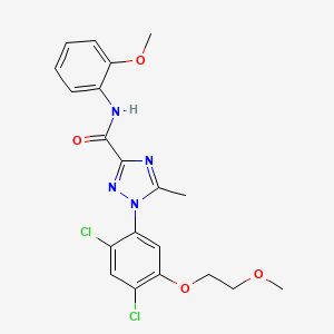 1-[2,4-dichloro-5-(2-methoxyethoxy)phenyl]-N-(2-methoxyphenyl)-5-methyl-1,2,4-triazole-3-carboxamide