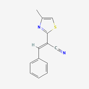 molecular formula C13H10N2S B3036979 (E)-2-(4-methyl-1,3-thiazol-2-yl)-3-phenylprop-2-enenitrile CAS No. 400088-45-1