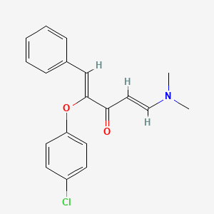 molecular formula C19H18ClNO2 B3036982 (1Z,4E)-2-(4-chlorophenoxy)-5-(dimethylamino)-1-phenylpenta-1,4-dien-3-one CAS No. 400088-53-1