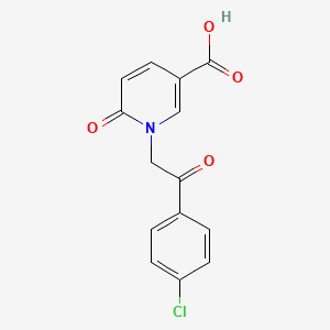 1-[2-(4-Chlorophenyl)-2-oxoethyl]-6-oxo-1,6-dihydro-3-pyridinecarboxylic acid