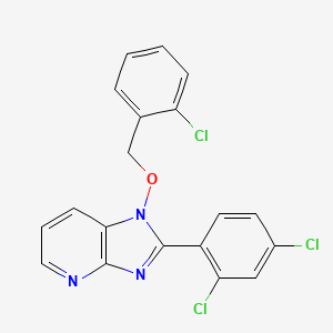 molecular formula C19H12Cl3N3O B3036986 1-[(2-氯苄基)氧基]-2-(2,4-二氯苯基)-1H-咪唑并[4,5-b]吡啶 CAS No. 400088-65-5