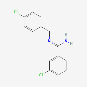3-chloro-N-(4-chlorobenzyl)benzenecarboximidamide