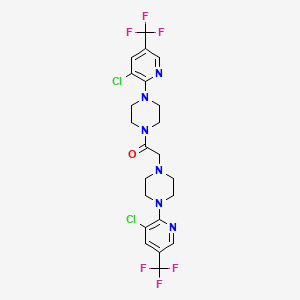 molecular formula C22H22Cl2F6N6O B3036991 1,2-Bis{4-[3-chloro-5-(trifluoromethyl)-2-pyridinyl]piperazino}-1-ethanone CAS No. 400088-71-3