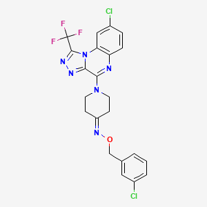 N-[(3-chlorophenyl)methoxy]-1-[8-chloro-1-(trifluoromethyl)-[1,2,4]triazolo[4,3-a]quinoxalin-4-yl]piperidin-4-imine