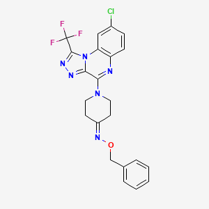 molecular formula C22H18ClF3N6O B3036995 1-[8-chloro-1-(trifluoromethyl)-[1,2,4]triazolo[4,3-a]quinoxalin-4-yl]-N-phenylmethoxypiperidin-4-imine CAS No. 400089-11-4