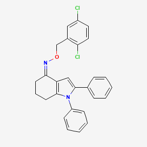 (Z)-N-[(2,5-Dichlorophenyl)methoxy]-1,2-diphenyl-6,7-dihydro-5H-indol-4-imine