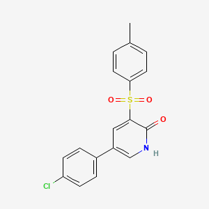 5-(4-chlorophenyl)-3-[(4-methylphenyl)sulfonyl]-2(1H)-pyridinone