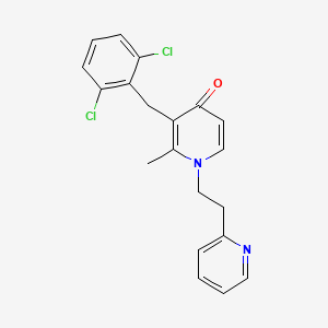 3-(2,6-dichlorobenzyl)-2-methyl-1-[2-(2-pyridinyl)ethyl]-4(1H)-pyridinone