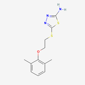 molecular formula C12H15N3OS2 B3037031 5-{[2-(2,6-Dimethylphenoxy)ethyl]sulfanyl}-1,3,4-thiadiazol-2-amine CAS No. 404372-90-3