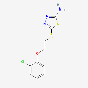 5-{[2-(2-Chlorophenoxy)ethyl]sulfanyl}-1,3,4-thiadiazol-2-amine