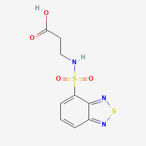molecular formula C9H9N3O4S2 B3037034 3-(Benzo[1,2,5]thiadiazole-4-sulfonylamino)-propionic acid CAS No. 405279-59-6