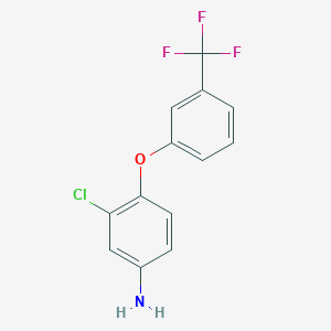 molecular formula C13H9ClF3NO B3037038 3-Chloro-4-[3-(trifluoromethyl)phenoxy]aniline CAS No. 40718-14-7