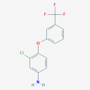 molecular formula C13H9ClF3NO B3037038 3-氯-4-[3-(三氟甲基)苯氧基]苯胺 CAS No. 40718-14-7