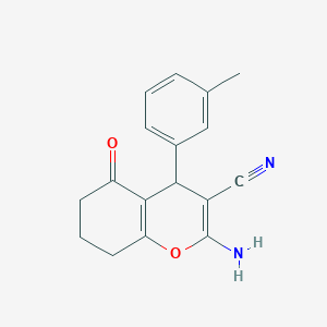 2-amino-4-(3-methylphenyl)-5-oxo-5,6,7,8-tetrahydro-4H-chromene-3-carbonitrile