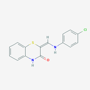 (2E)-2-[(4-chloroanilino)methylidene]-4H-1,4-benzothiazin-3-one