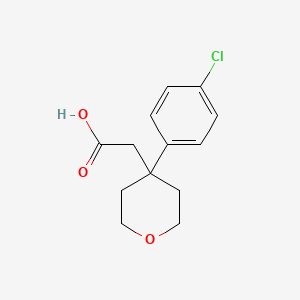 molecular formula C13H15ClO3 B3037063 2-(4-(4-Chlorophenyl)tetrahydro-2H-pyran-4-yl)acetic acid CAS No. 422280-49-7