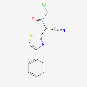 4-Chloro-3-oxo-2-(4-phenyl-1,3-thiazol-2-yl)butanenitrile