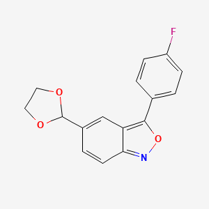 molecular formula C16H12FNO3 B3037087 5-(1,3-Dioxolan-2-yl)-3-(4-fluorophenyl)-2,1-benzoxazole CAS No. 439095-17-7