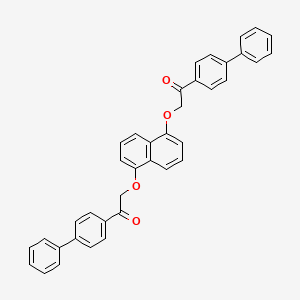 2-[5-[2-Oxo-2-(4-phenylphenyl)ethoxy]naphthalen-1-yl]oxy-1-(4-phenylphenyl)ethanone