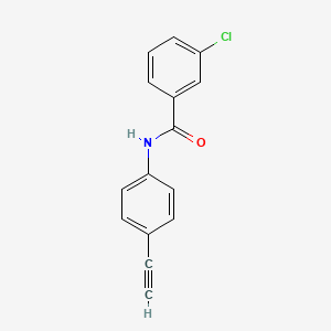 molecular formula C15H10ClNO B3037091 3-氯-N-(4-乙炔基苯基)苯甲酰胺 CAS No. 439095-44-0